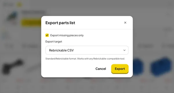 Export missing pieces